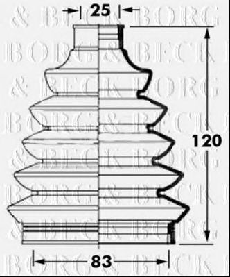BORG & BECK bcb6048 -  Пыльник, приводной вал